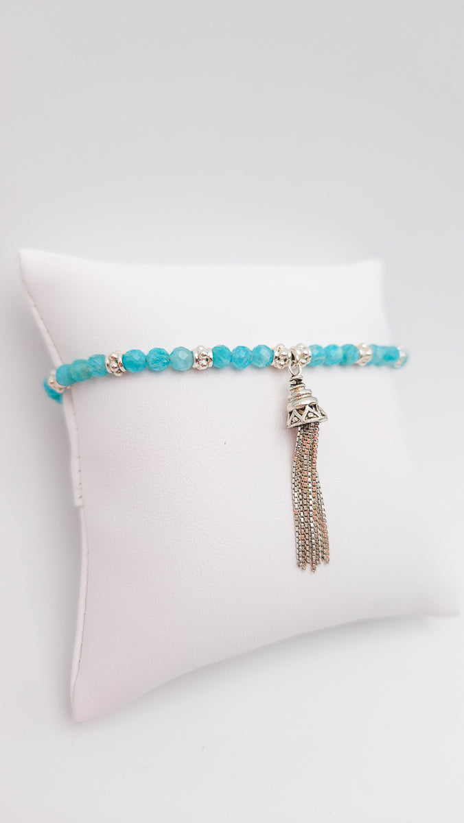 Bracelet Amazonite Pompon
