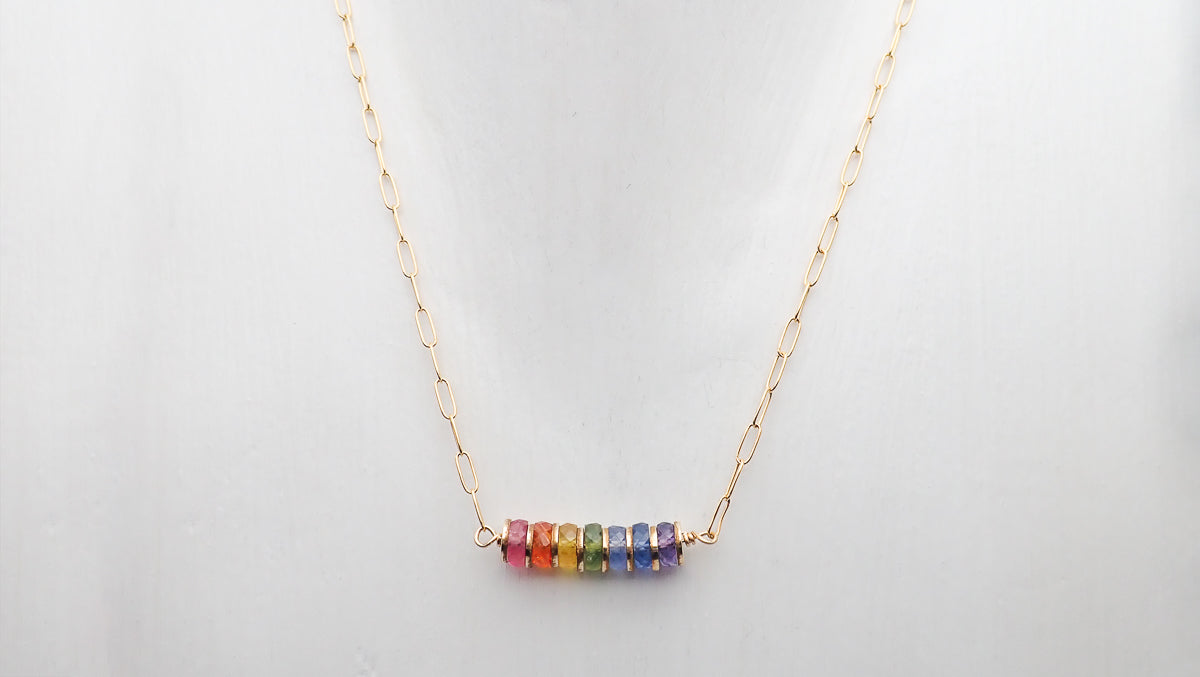 Collier 7 Chakras tube