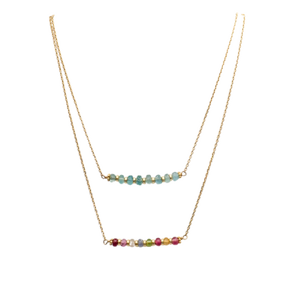 Collier Saphirs / Émeraudes