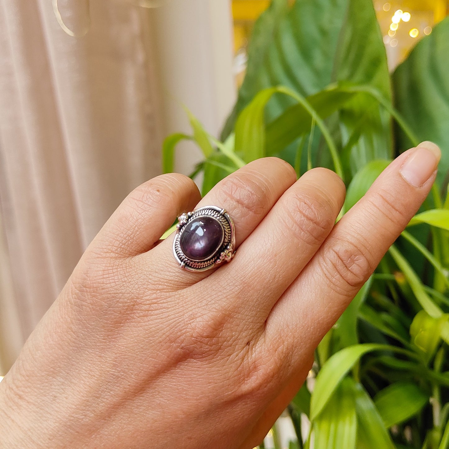 Bague Rubis étoilé