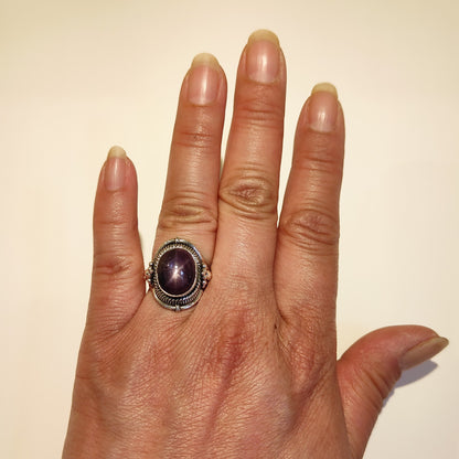 Bague Rubis étoilé