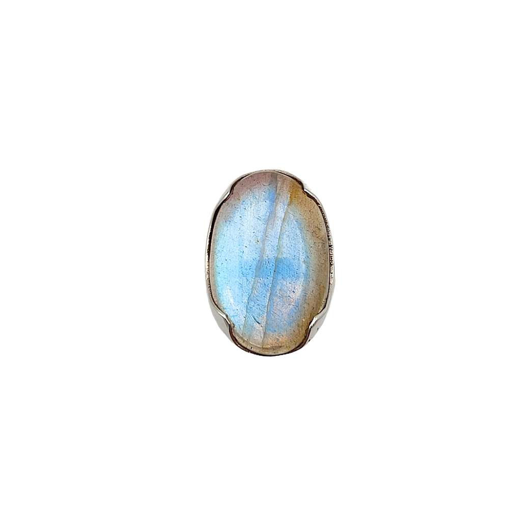 Bague Labradorite trèfle