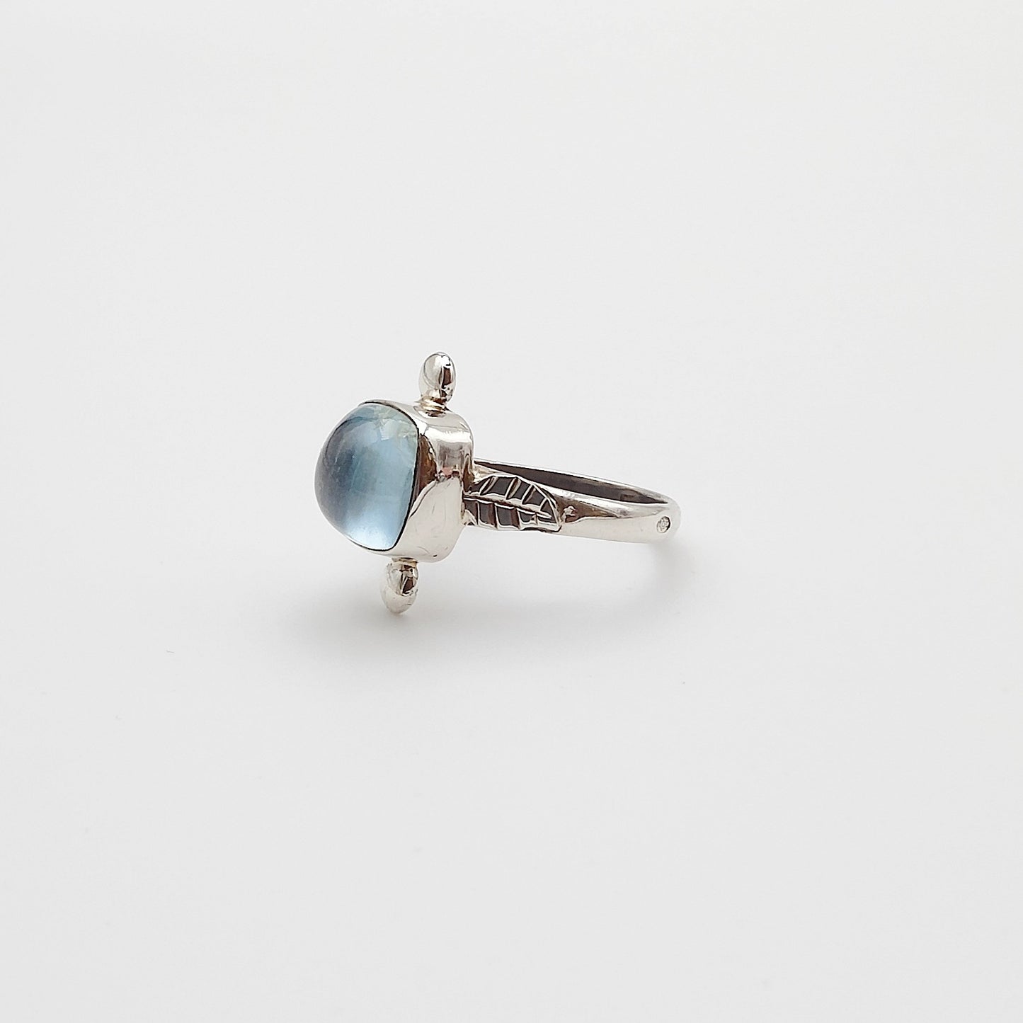 Bague Aigue marine carrée