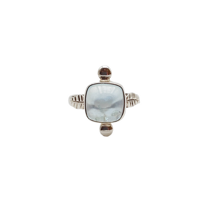 Bague Aigue marine carrée