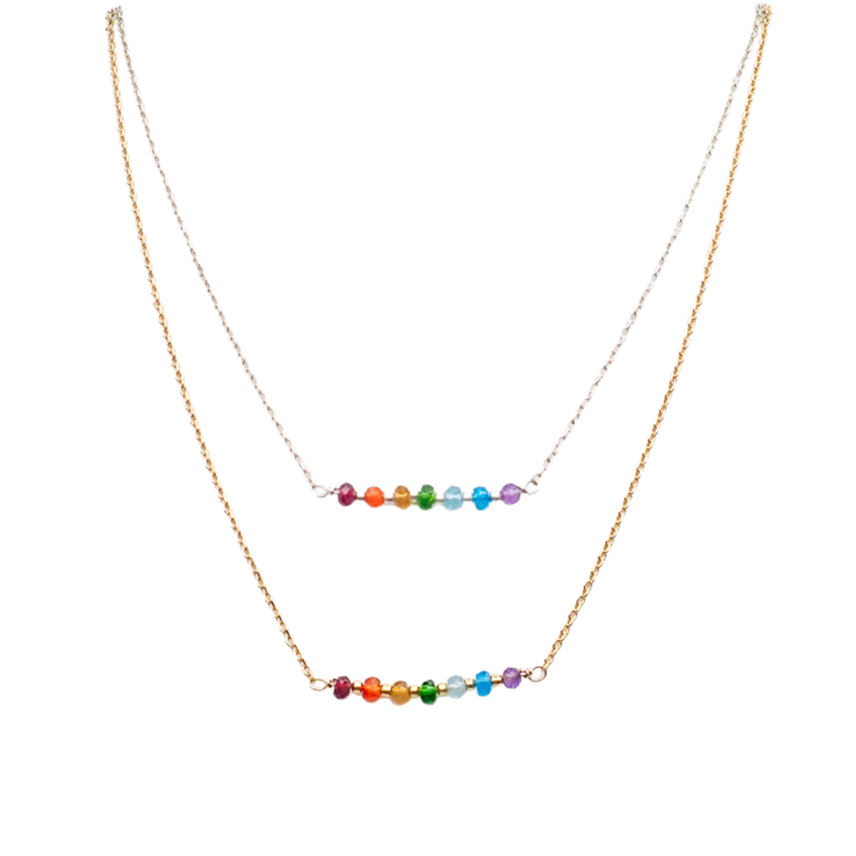 Collier 7 Chakras pierres fines