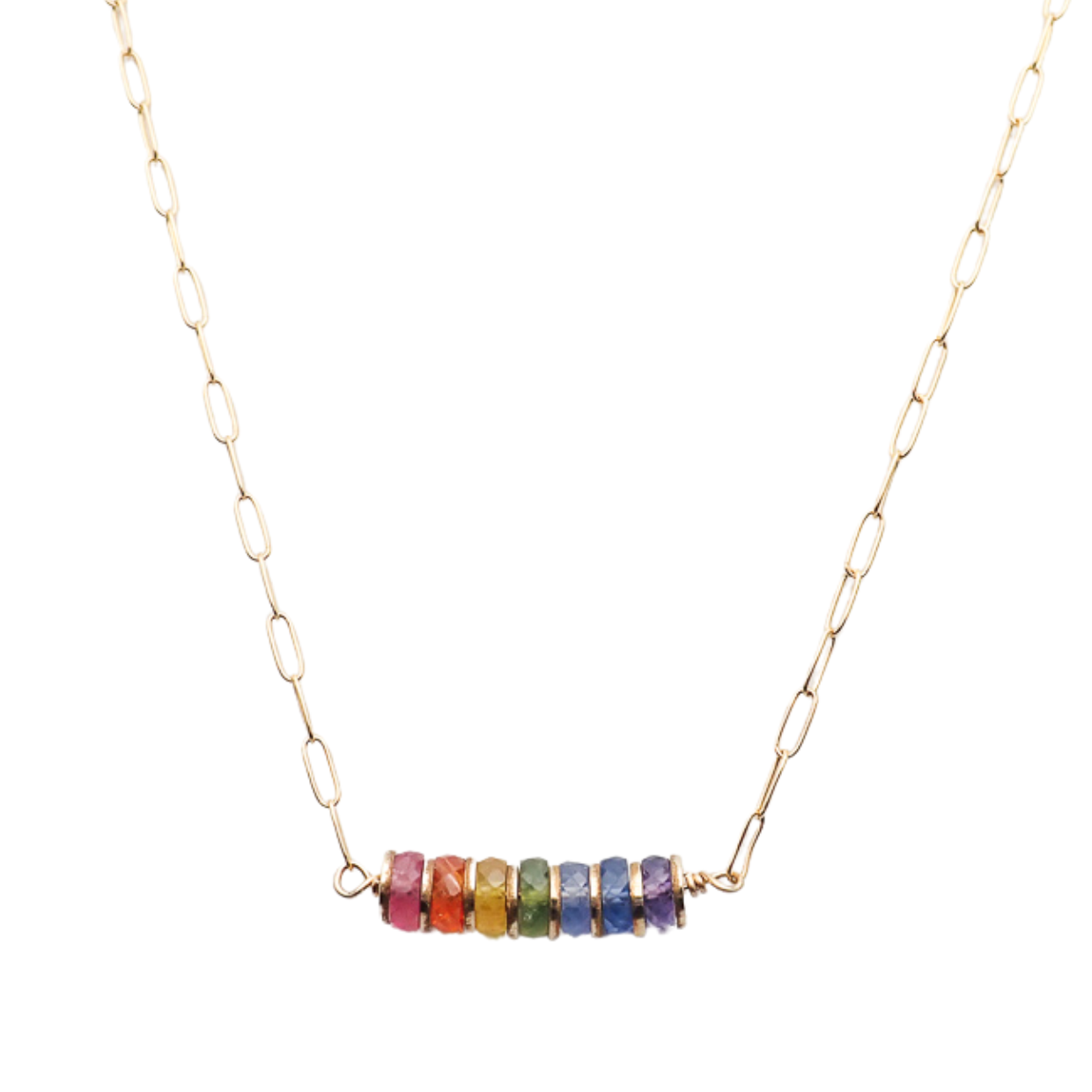 Collier 7 Chakras tube