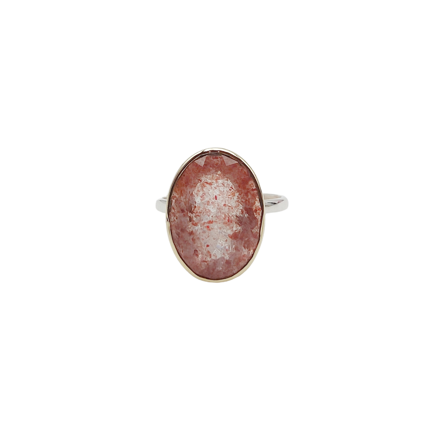 Bague Quartz Fraise facetté - grand