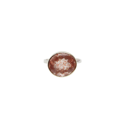Bague Quartz Fraise facetté - petit