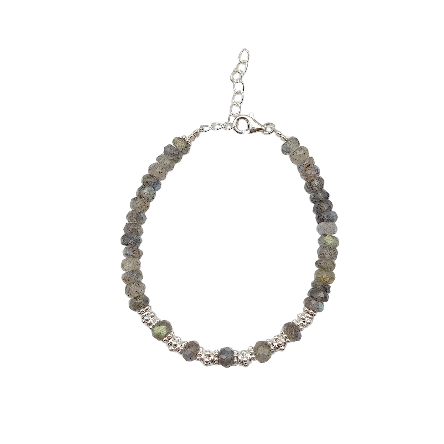 Bracelet Labradorite perles d'argent