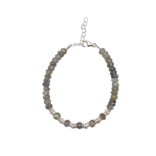 Bracelet Labradorite perles d'argent