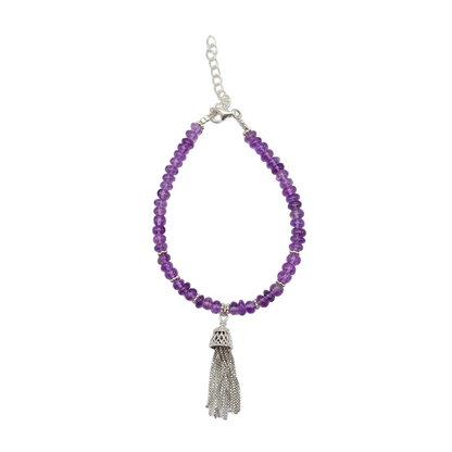 Bracelet Améthyste Pompon