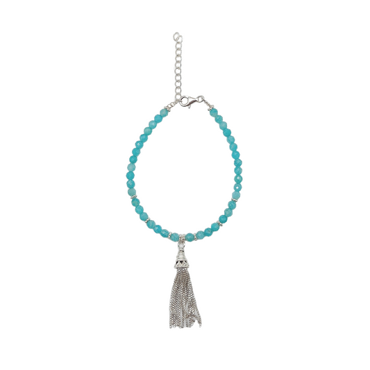 Bracelet Amazonite Pompon