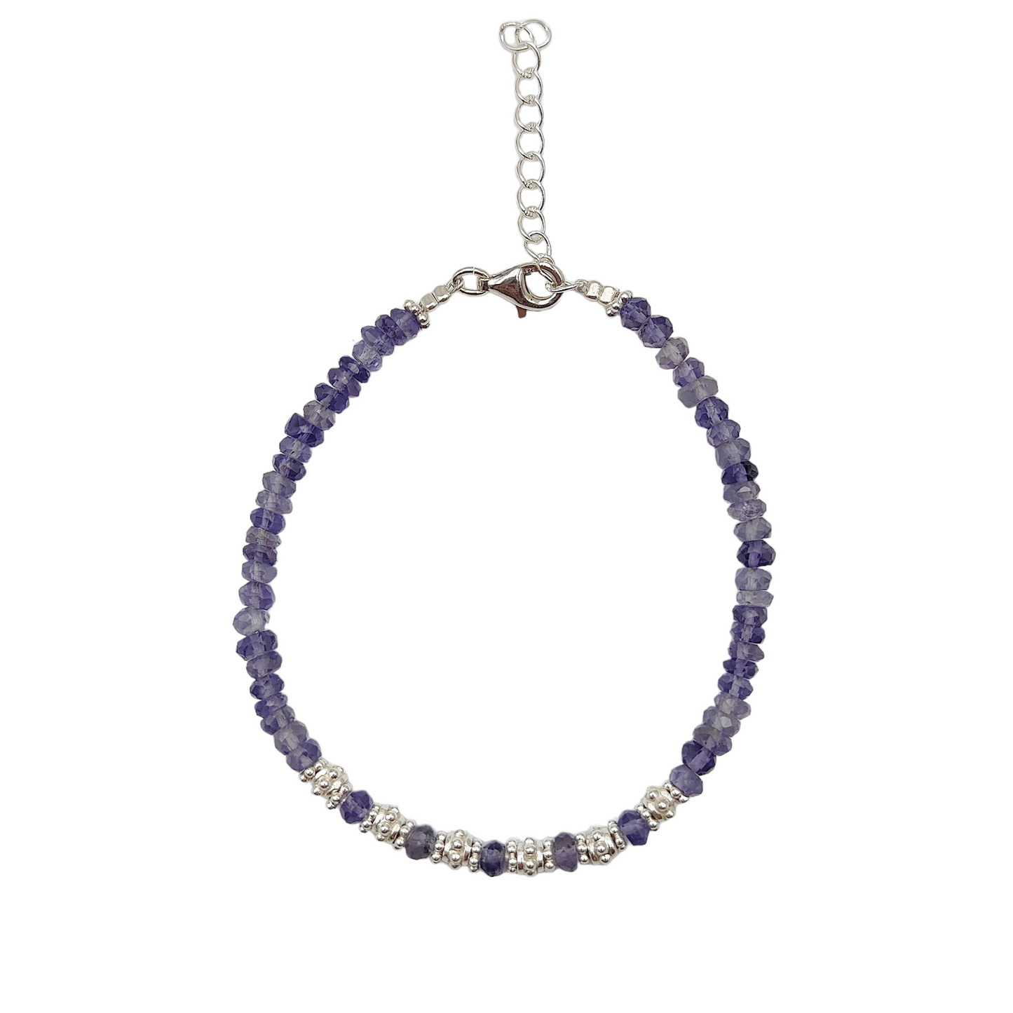 Bracelet Iolite perle d'argent