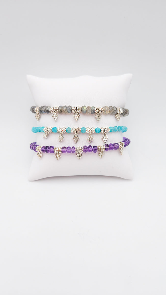 Bracelet Laradorite pampilles