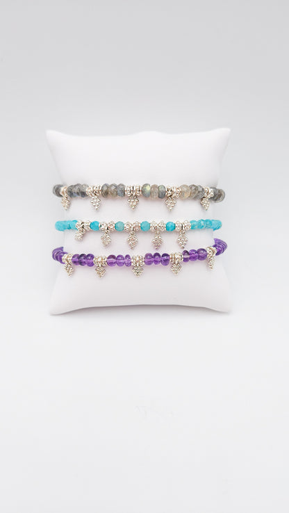 Bracelet Laradorite pampilles