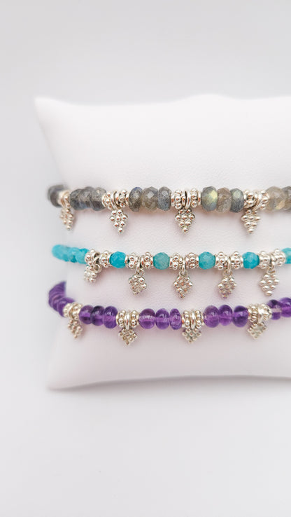 Bracelet Laradorite pampilles