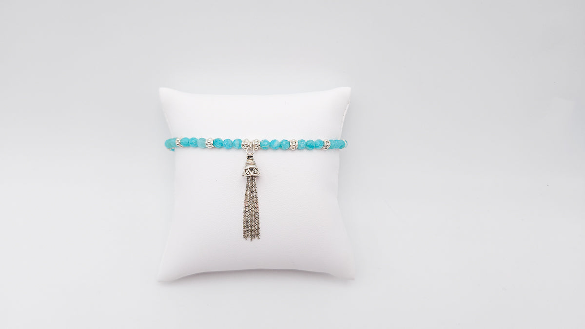Bracelet Amazonite Pompon