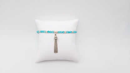 Bracelet Amazonite Pompon