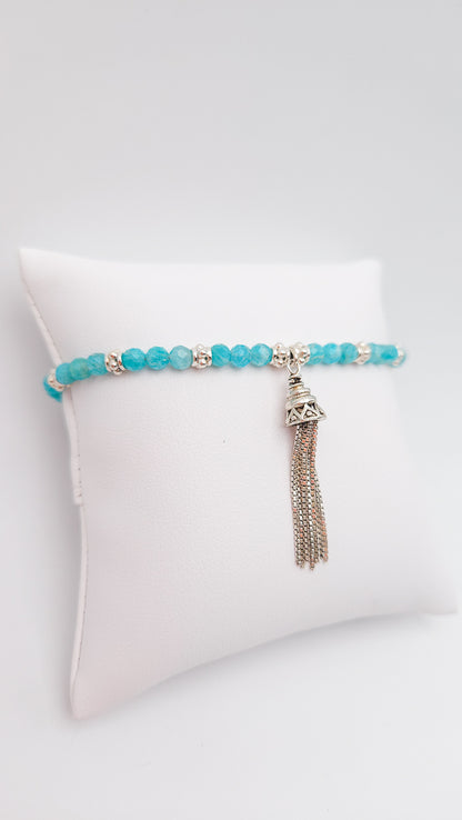 Bracelet Amazonite Pompon