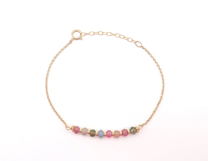 Bracelet Saphirs multicolores
