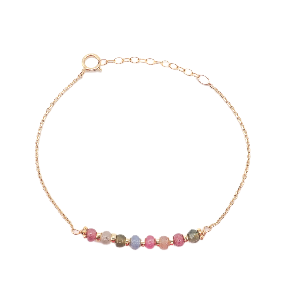 Bracelet Saphirs multicolores