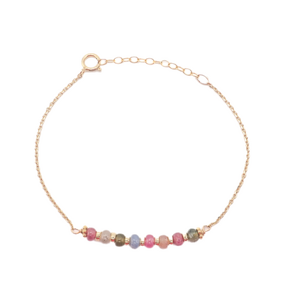 Bracelet Saphirs multicolores