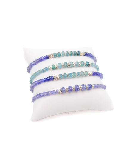 Bracelet Tanzanites argent