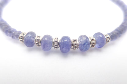 Bracelet Tanzanites argent
