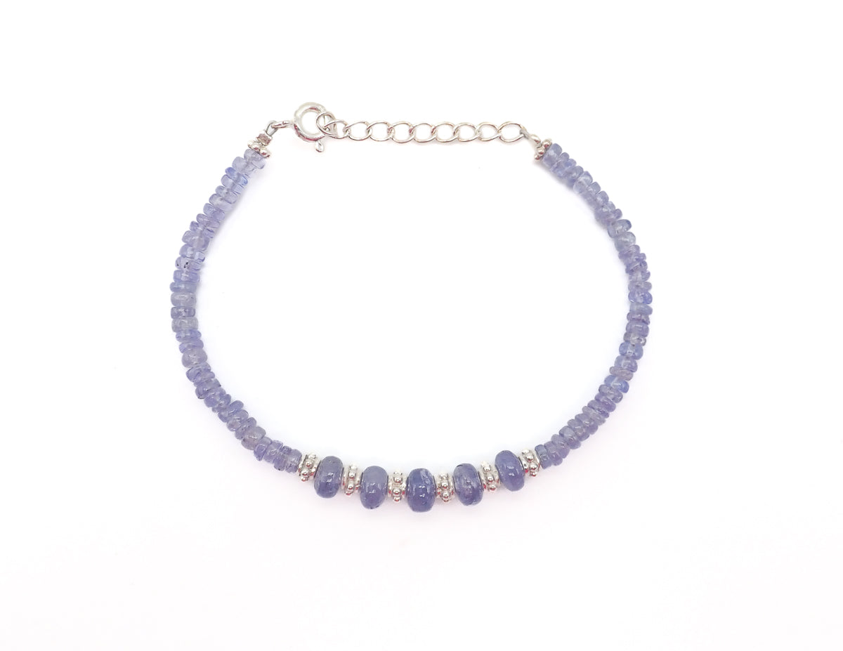Bracelet Tanzanites argent