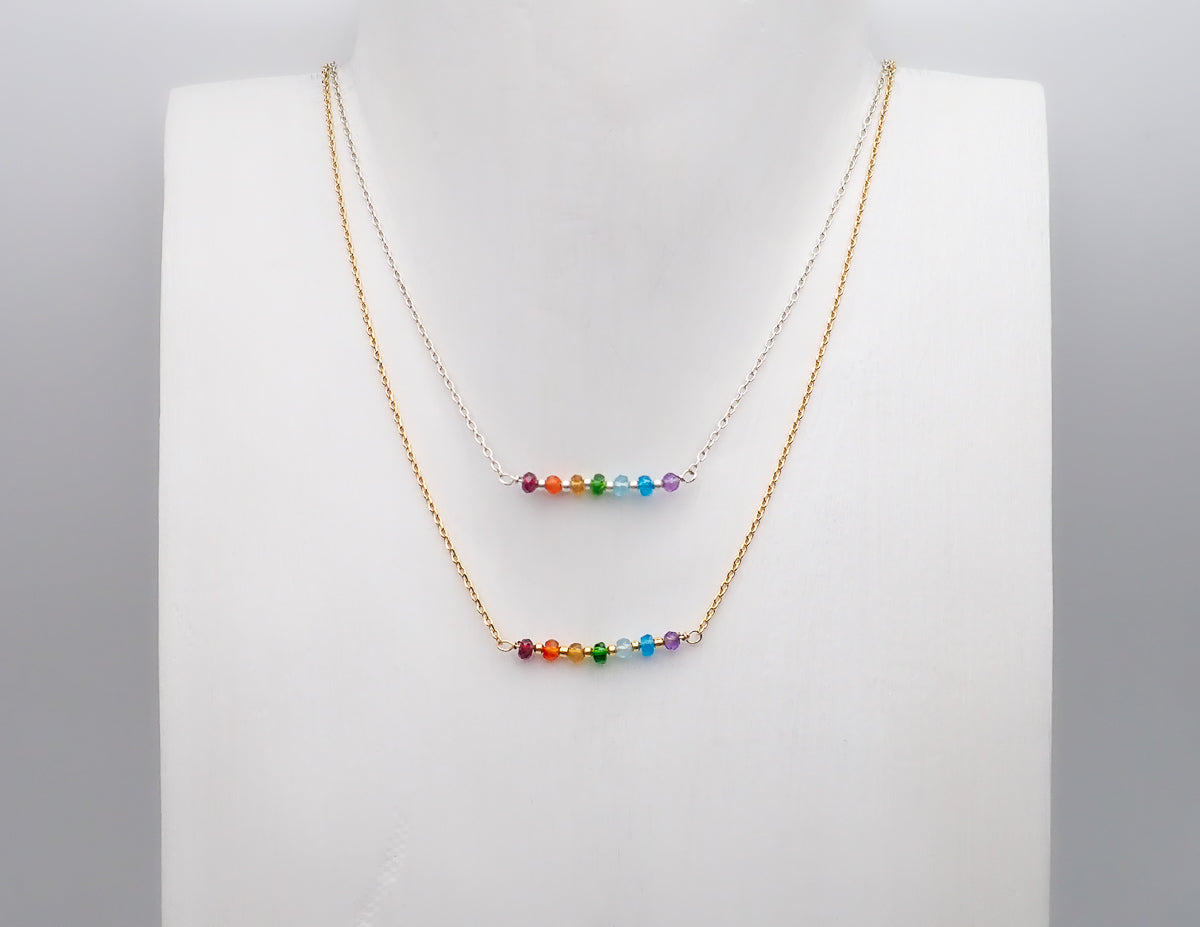 Collier 7 Chakras pierres fines