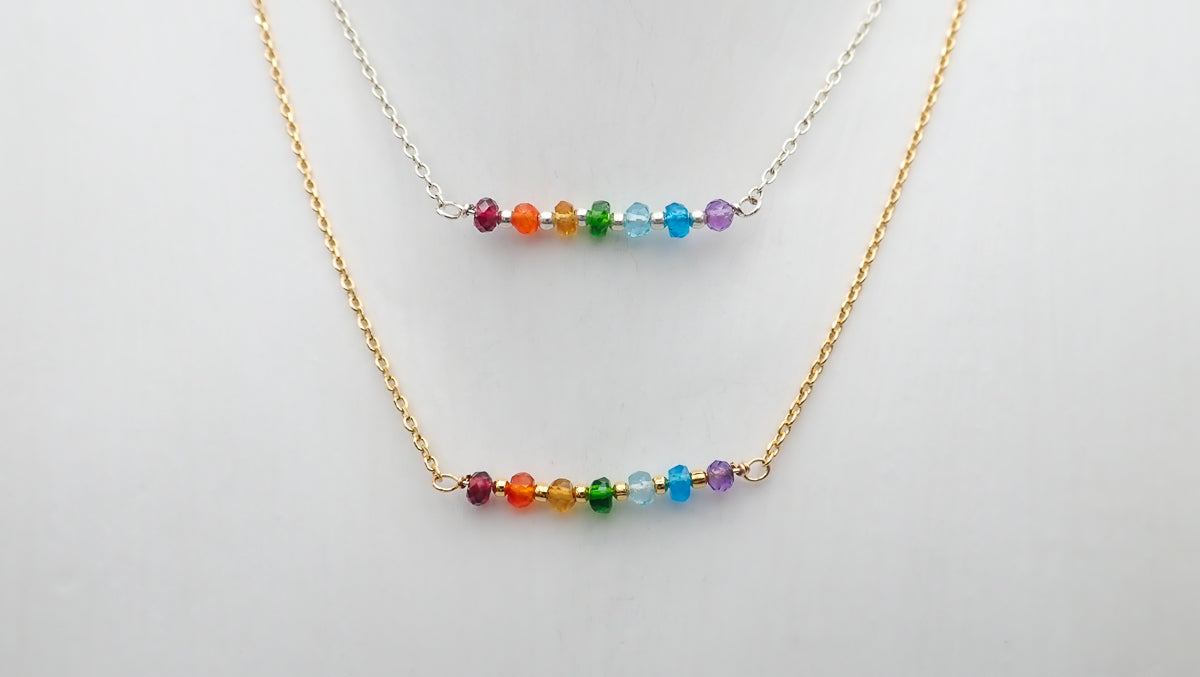 Collier 7 Chakras pierres fines