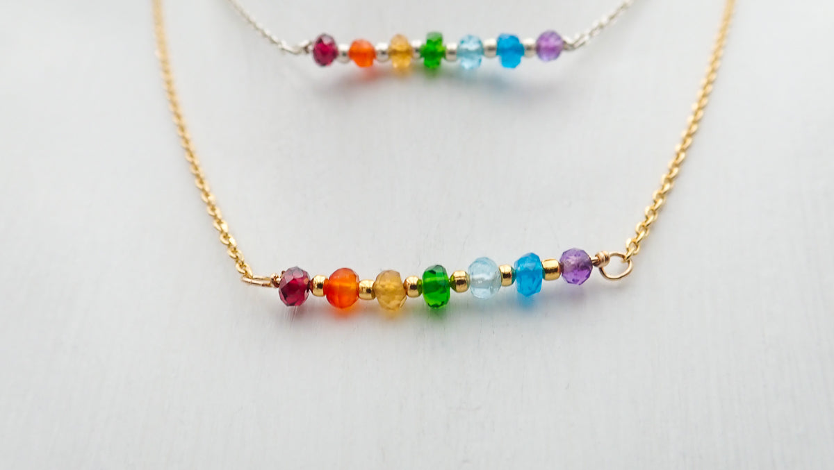 Collier 7 Chakras pierres fines