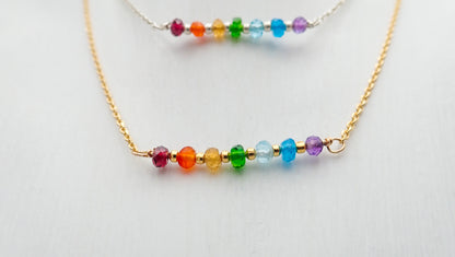 Collier 7 Chakras pierres fines