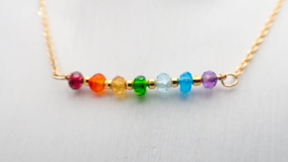 Collier 7 Chakras pierres fines