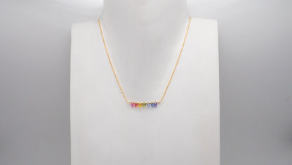 Collier 7 Chakras saphirs gouttes