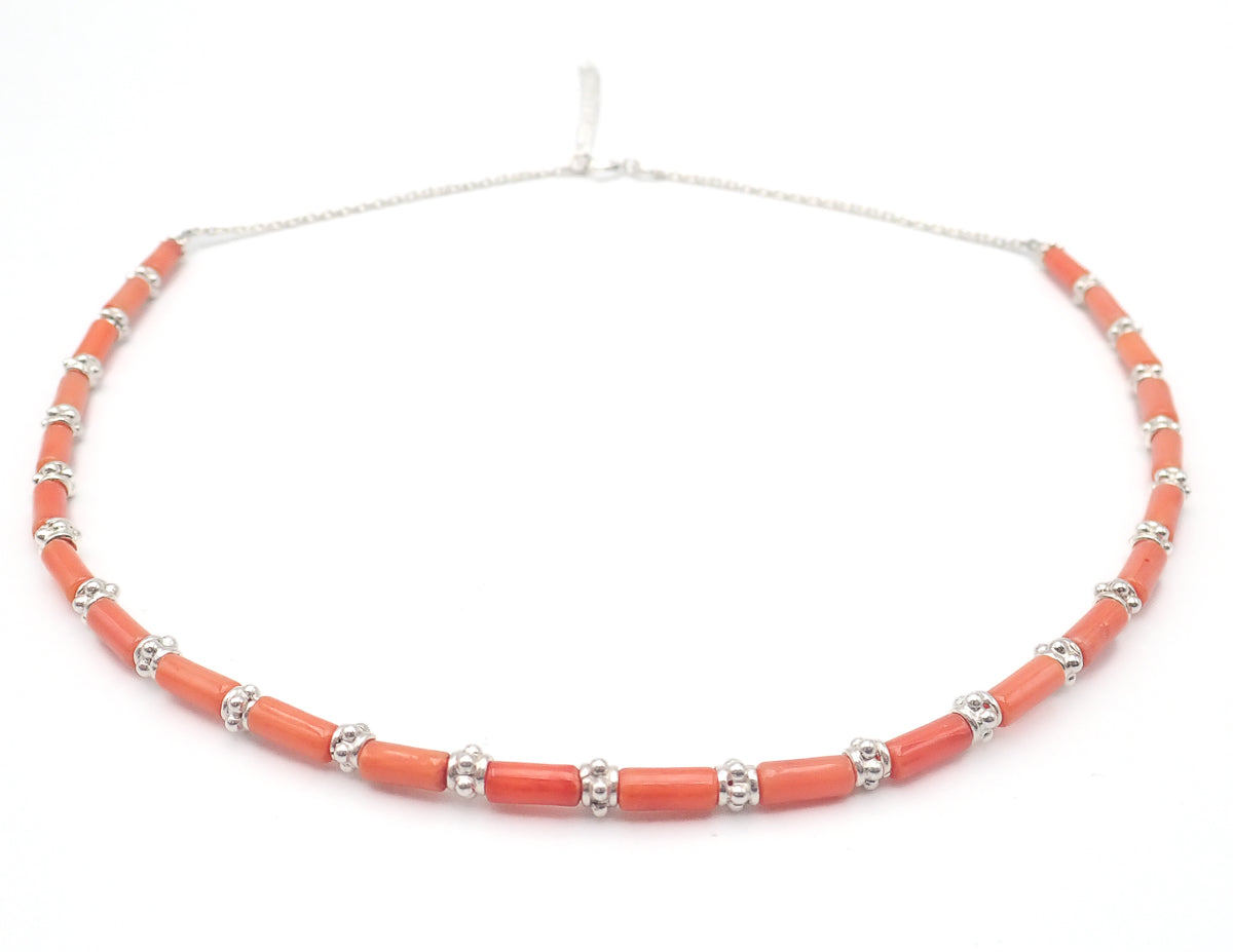 Collier Corail naturel Argent
