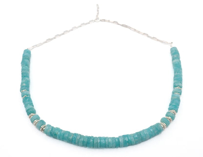 Collier Amazonites Argent