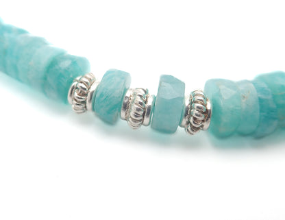 Collier Amazonites Argent