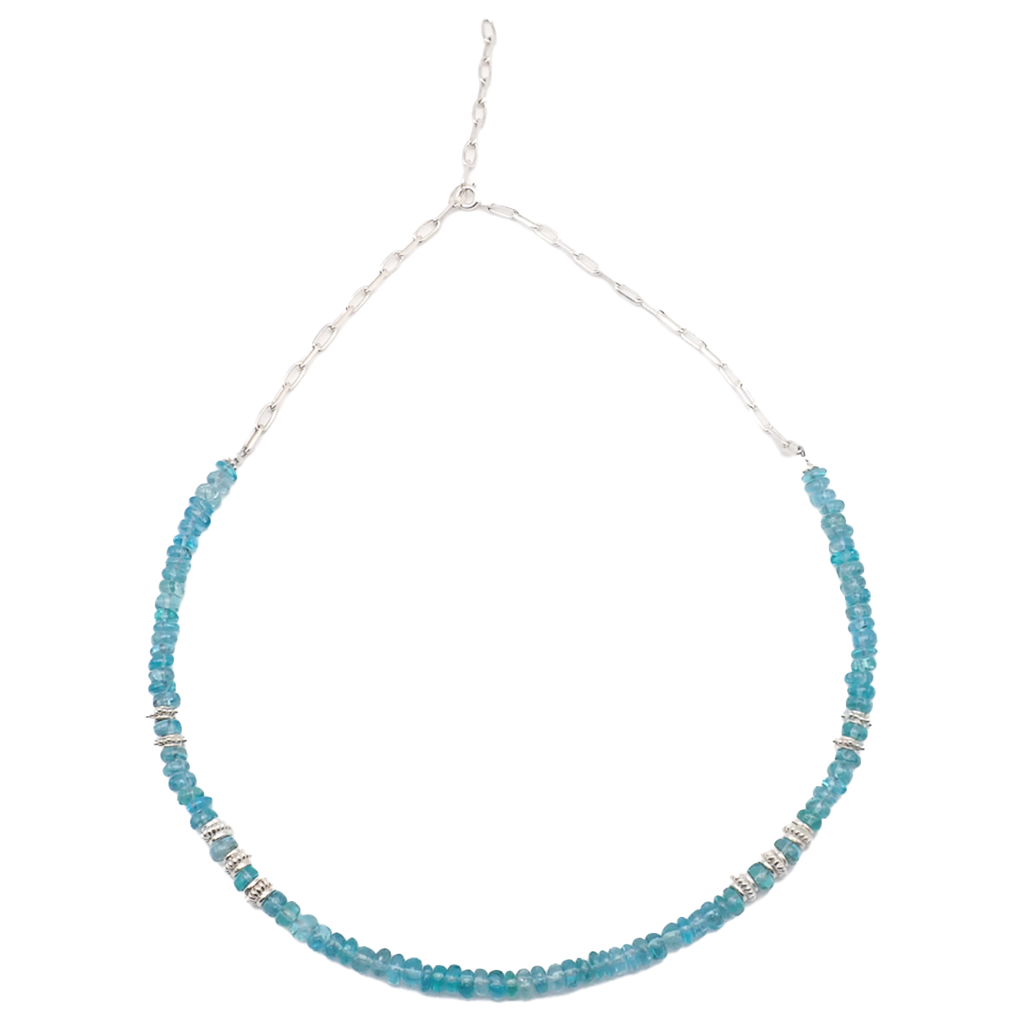 Collier Apatites Argent