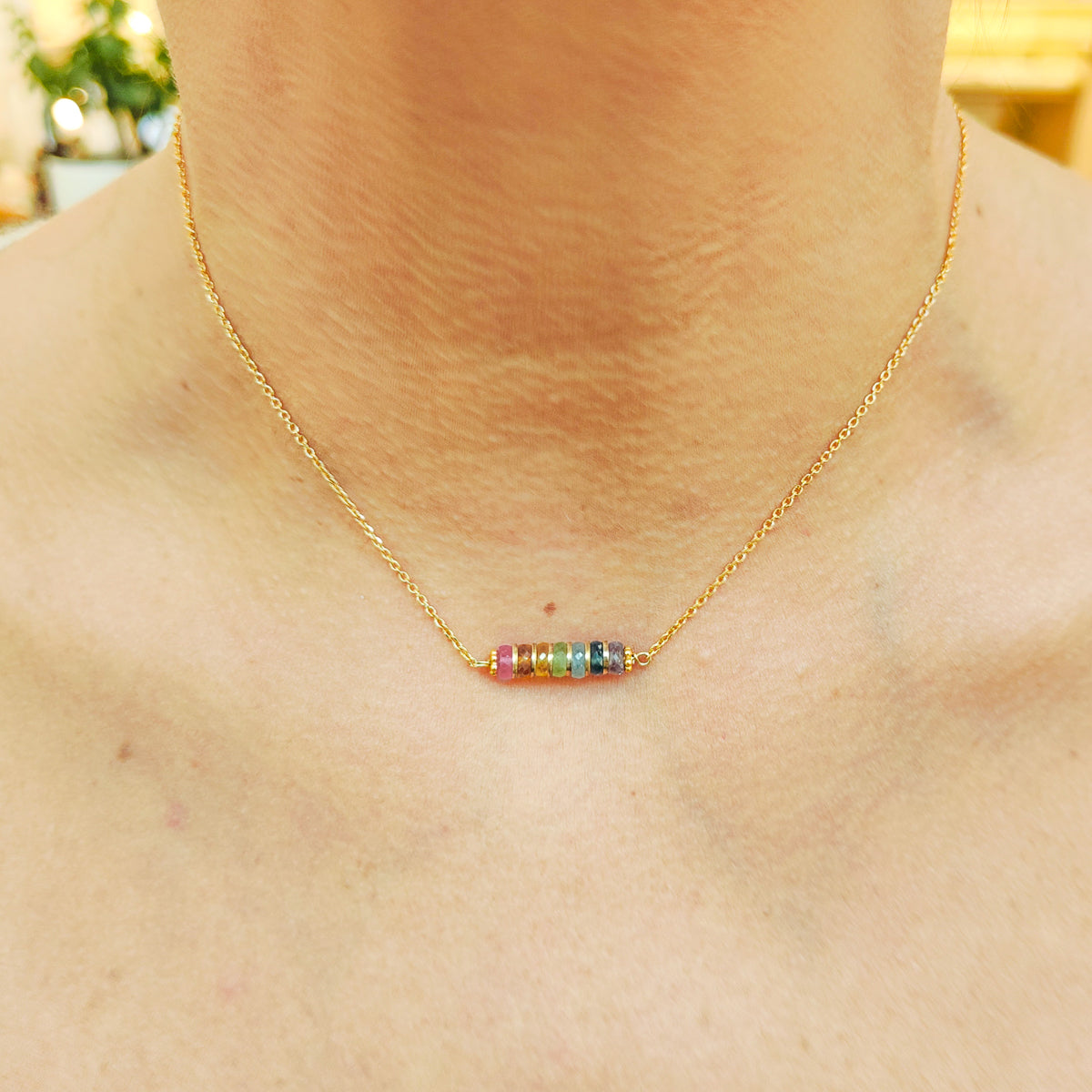 Collier 7 Chakras tube