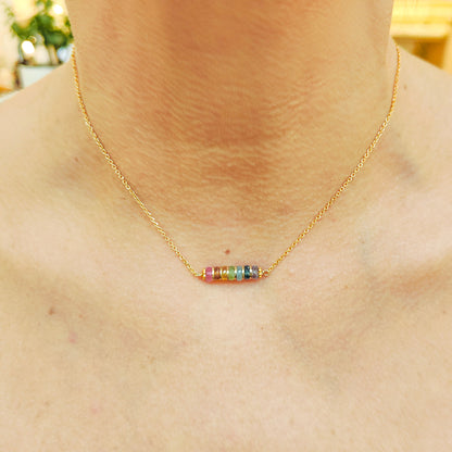 Collier 7 Chakras tube