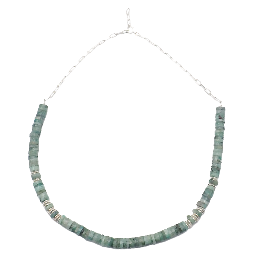 Collier Émeraudes Argent
