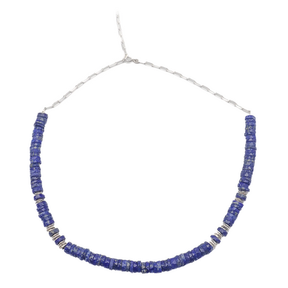 Collier Lapiz Lazuli Argent
