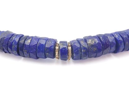 Collier Lapiz Lazuli Or jaune laminé