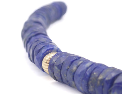 Collier Lapiz Lazuli Or jaune laminé