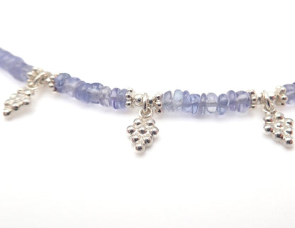 Collier pampilles Tanzanites Argent