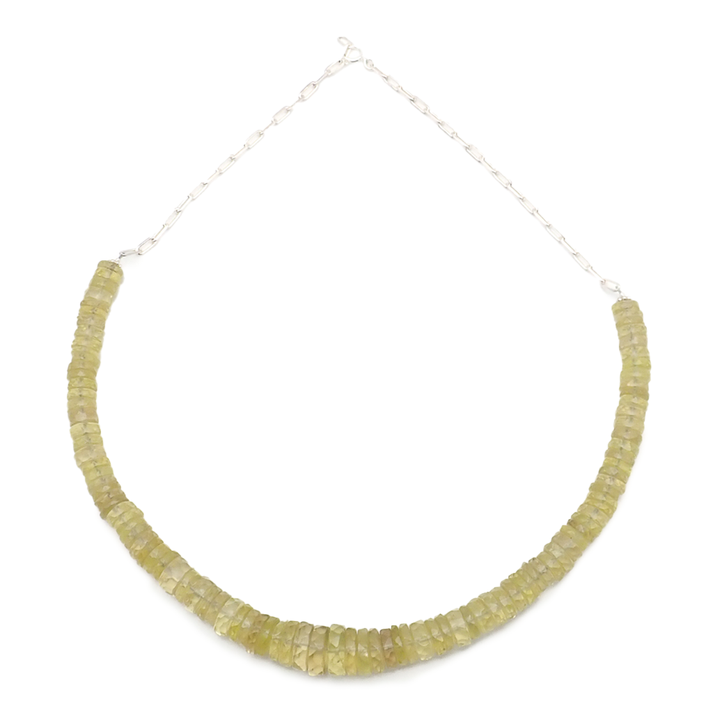 Collier Quartz citron argent