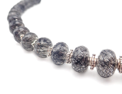 Collier Quartz Tourmaline Argent