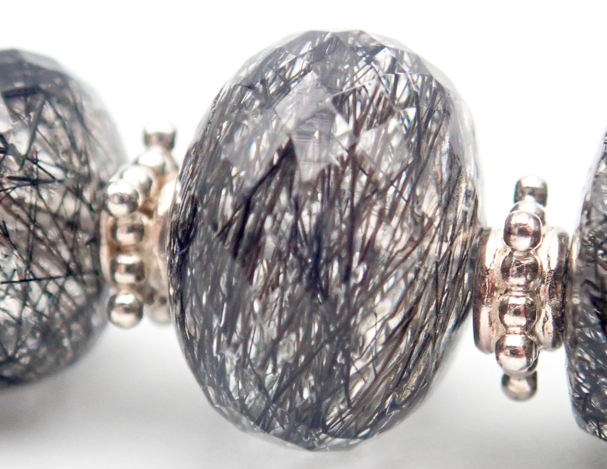 Collier Quartz Tourmaline Argent