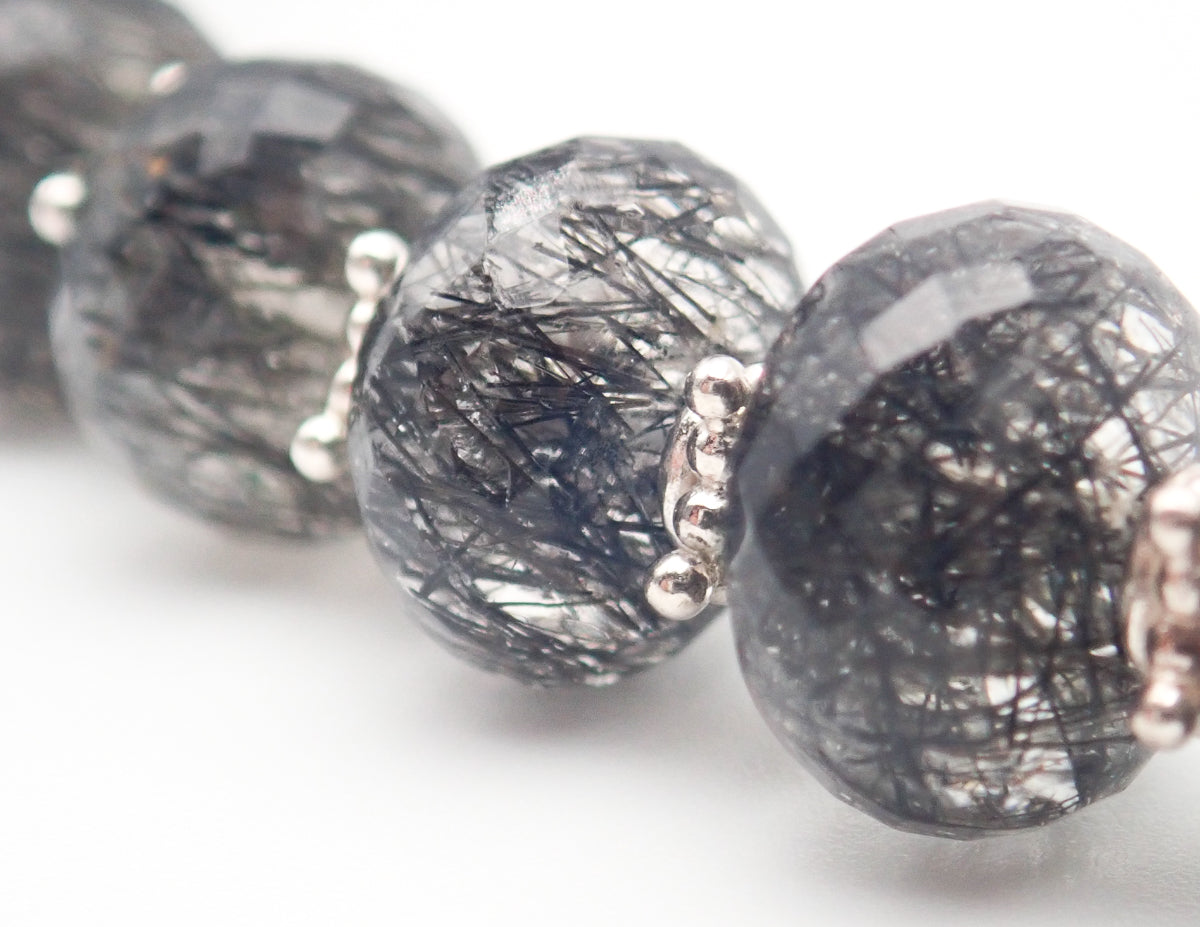 Collier Quartz Tourmaline Argent